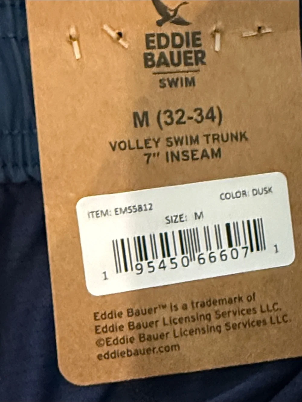 Eddie Bauer Two-Tone Navy and Light Blue Swim Shorts